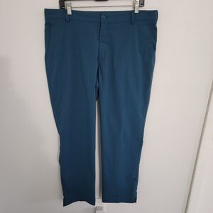 Nike Golf Dri-Fit Tour Performance Golf Pants Teal Black Stripes Men's 36x30